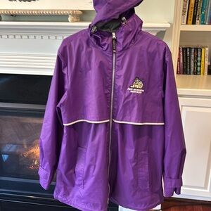 Charles River apparel james madison JMU Dukes hood, windbreaker coat jacket XL